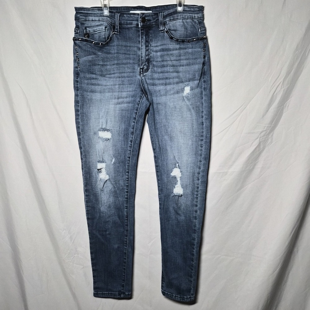 KanCan Womens Estilo‎ Distressed Studded Super Skinny Jeans size W11/29 KC6170D